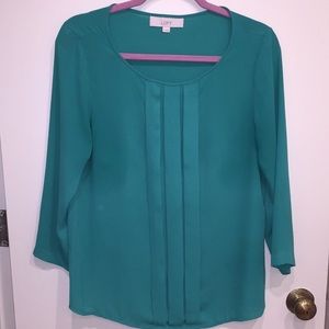 Kelly green Loft blouse